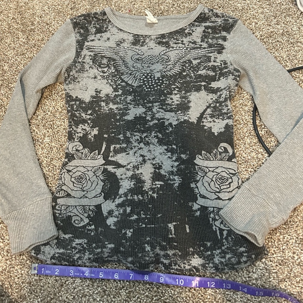 occasion black and grey graphic thermal